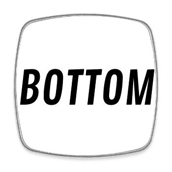 Bottom Gifts - Square fridge magnet - white - Front