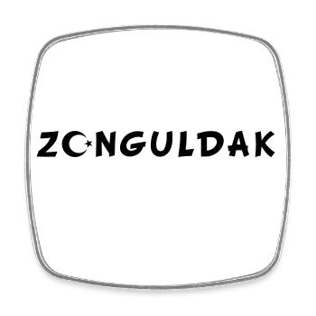 Zonguldak Drapeau de la Turquie - Magnet carré - blanc - Devant