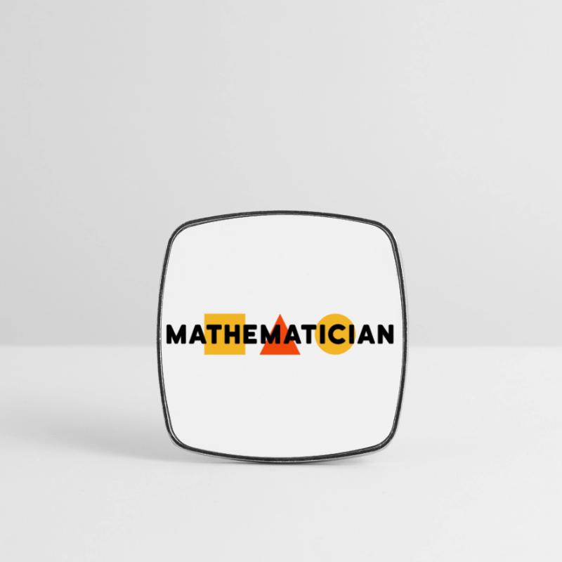 Mathematician (square, triangle, circle) Square fridge magnet