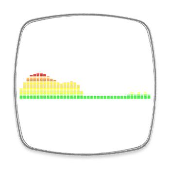 Gitarren-Shape-Equalizer - Viereckiger Kühlschrankmagnet - Weiß - Vorne