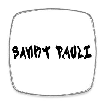 SANKT PAULI - Magnet carré - blanc - Devant