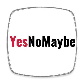 Yes No Maybe Verlobungsantrag - Viereckiger Kühlschrankmagnet - Weiß - Vorne