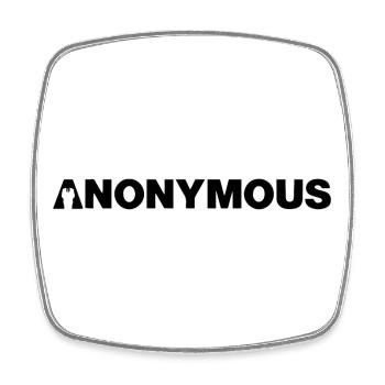 Anonymous - We are legion - Expect us - Shirt - Viereckiger Kühlschrankmagnet - Weiß - Vorne