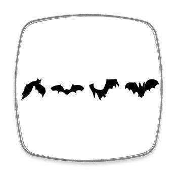 bats - Square fridge magnet - white - Front