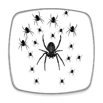 Spider Squard pour Halloween 2022 - Magnet carré - blanc - Devant
