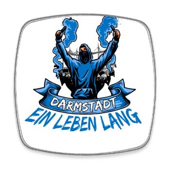 Darmstadt ein Leben lang - Viereckiger Kühlschrankmagnet - Weiß - Vorne
