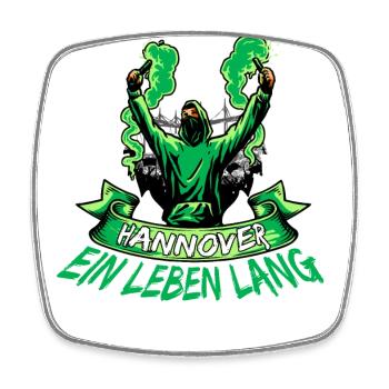 Hannover ein Leben lang - Viereckiger Kühlschrankmagnet - Weiß - Vorne