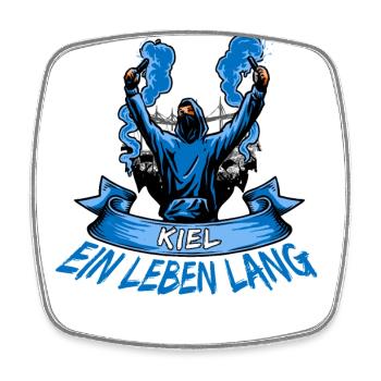 Kiel ein Leben lang - Viereckiger Kühlschrankmagnet - Weiß - Vorne