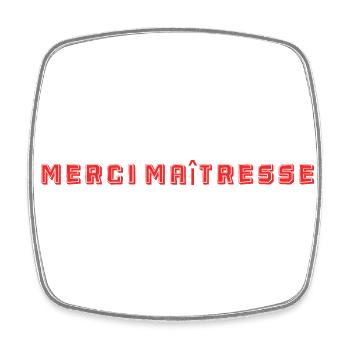 MERCI. THANKS. THANK YOU. ANNIVERSAIRE. NAISSANCE. - Magnet carré - blanc - Devant