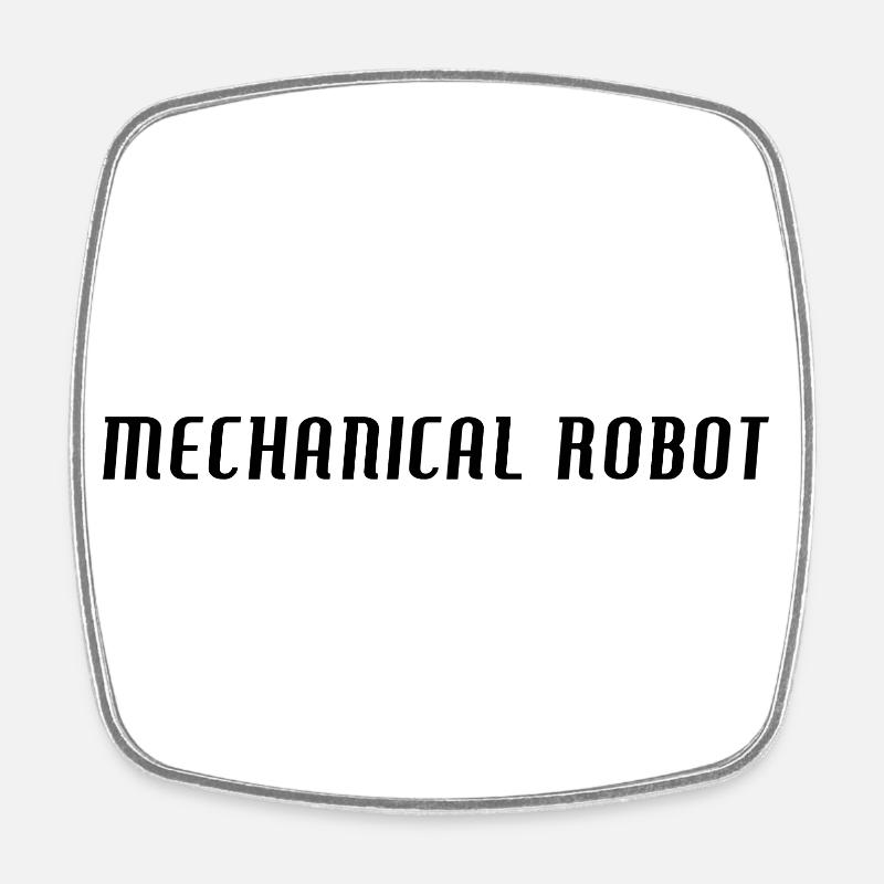 Robot mécanique - Magnet carré - blanc