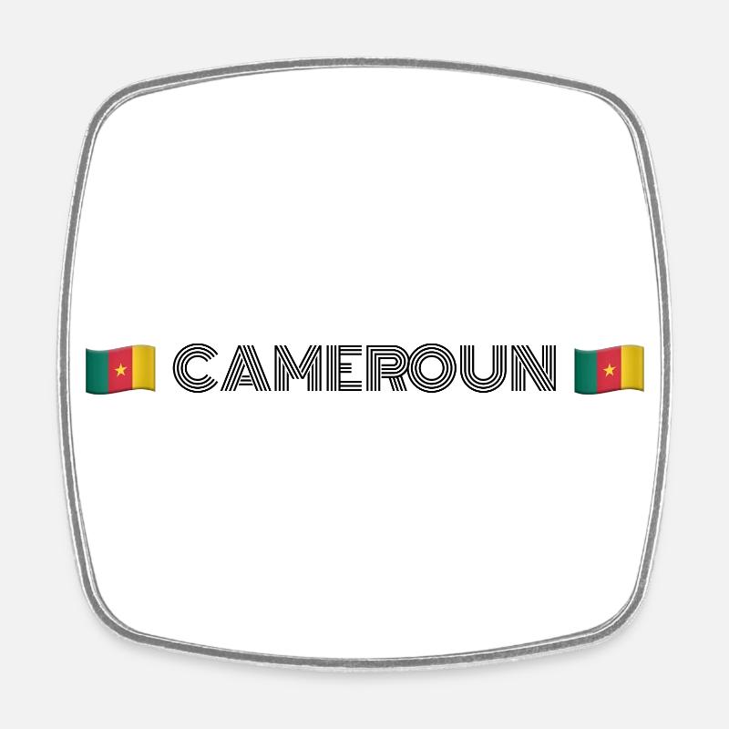 CAMEROUN - Magnet carré - blanc