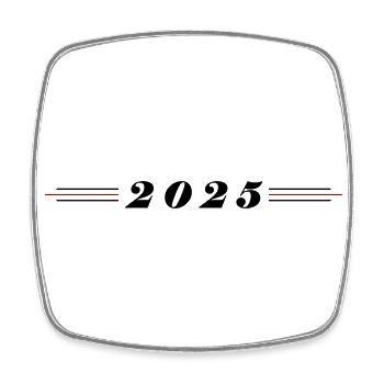 Élément de l’année 2025 - Magnet carré - blanc - Devant