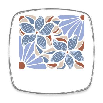 Boho Blumen Frühling Sommer Garten Natur - Viereckiger Kühlschrankmagnet - Weiß - Vorne