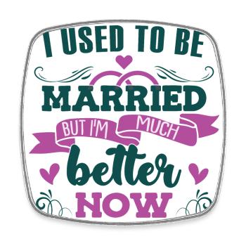 Women Divorce - Square fridge magnet - white - Front