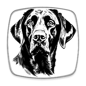 Labrador Retriever - Viereckiger Kühlschrankmagnet - Weiß - Vorne