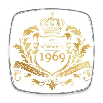 55e anniversaire Semper Verum - Créé 11/1969 - Magnet carré - blanc - Devant