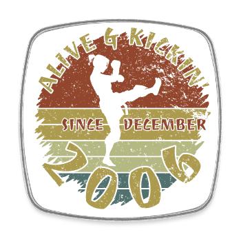 18ème anniversaire Alive and kickin sinc 12/2006 - Magnet carré - blanc - Devant
