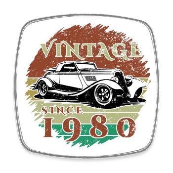 44ème Anniversaire Un Classique - Millésime depuis 1980 - Magnet carré - blanc - Devant