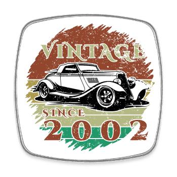 22nd Birthday A Classic - Vintage since 2002 - Square fridge magnet - white - Front