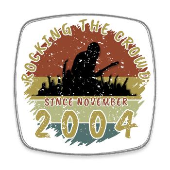 20ème anniversaire Rocking this planet GIT 11/2004 - Magnet carré - blanc - Devant