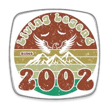 22nd Birthday Living Legend since VIN 2002 - Square fridge magnet - white - Front