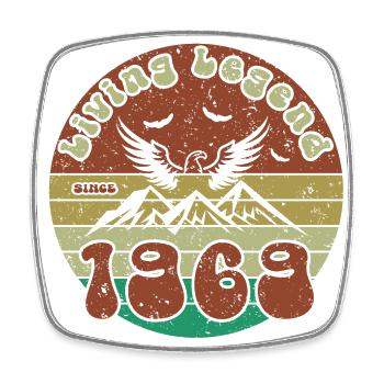 55th Birthday Living Legend since VIN 1969 - Square fridge magnet - white - Front
