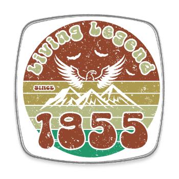 69th Birthday Living Legend since VIN 1955 - Square fridge magnet - white - Front