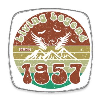 67th Birthday Living Legend since VIN 1957 - Square fridge magnet - white - Front