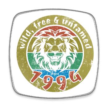 30th Birthday Wild, free & untamed since 1994 - Square fridge magnet - white - Front