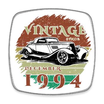30. Geburtstag - Klassiker - Vintage since 12/1994 - Viereckiger Kühlschrankmagnet - Weiß - Vorne
