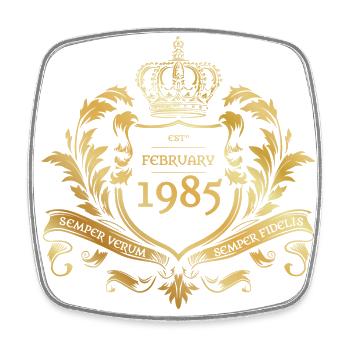 40e anniversaire Semper Verum - Création 02/1985 - Magnet carré - blanc - Devant