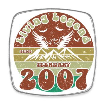 18ème Anniversaire Légende Vivante depuis VIN 02/2007 - Magnet carré - blanc - Devant