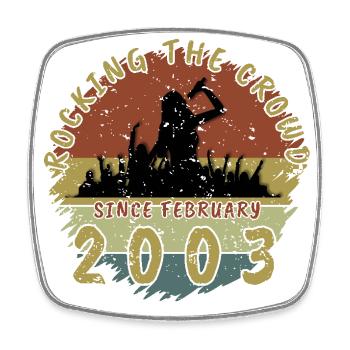 22e anniversaire Faire vibrer la foule SNG 02/2003 - Magnet carré - blanc - Devant