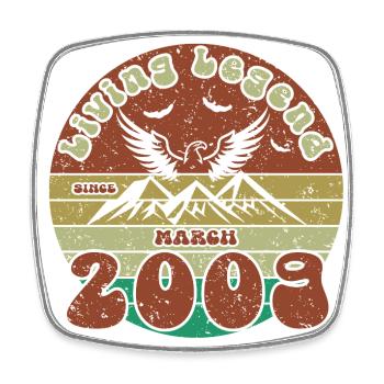 16th Birthday Living Legend since VIN 03/2009 - Square fridge magnet - white - Front