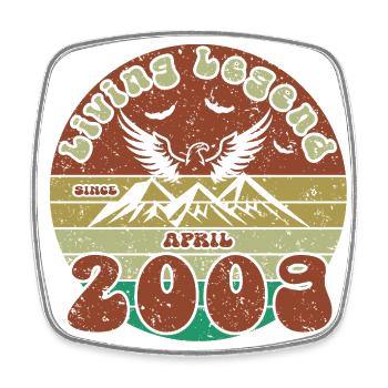16. Geburtstag Living Legend since VIN 04/2009 - Viereckiger Kühlschrankmagnet - Weiß - Vorne