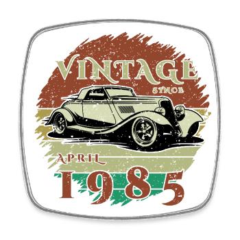 40ème Anniversaire - Classiques - Millésime depuis 04/1985 - Magnet carré - blanc - Devant