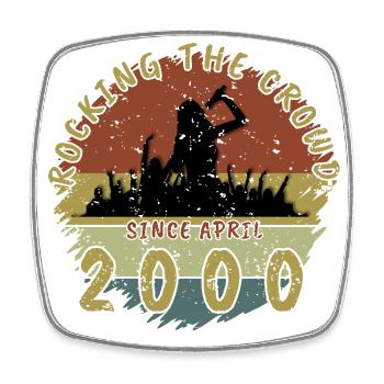 25e anniversaire Faire vibrer la foule SNG 04/2000 - Magnet carré - blanc - Devant