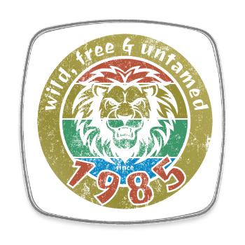 40th Birthday Wild, free & untamed since 1985 - Square fridge magnet - white - Front