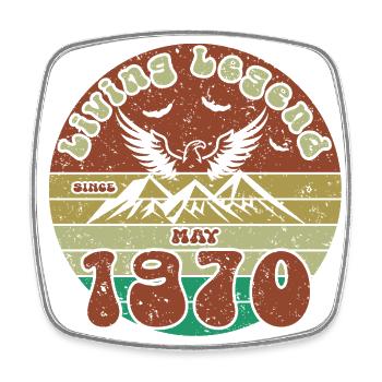 55th Birthday Living Legend since VIN 05/1970 - Square fridge magnet - white - Front