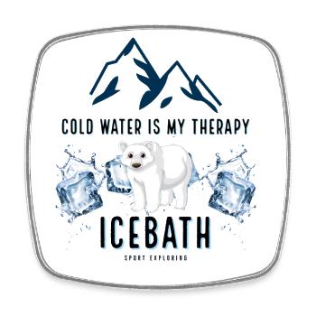 COLD WATER IS MY THERAPY - ICEBATH TEE AND SHIRTS - Square fridge magnet - white - Front