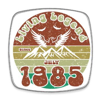 40th Birthday Living Legend since VIN 07/1985 - Square fridge magnet - white - Front