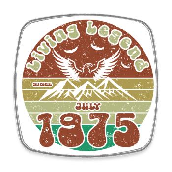 50th Birthday Living Legend since VIN 07/1975 - Square fridge magnet - white - Front