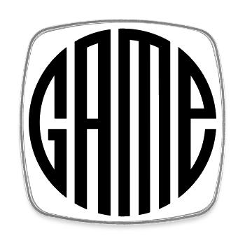 Gaming - Viereckiger Kühlschrankmagnet - Weiß - Vorne
