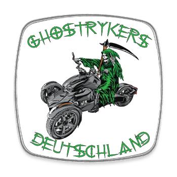 Ghostryker Allemagne Vert - Magnet carré - blanc - Devant