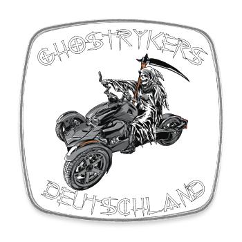 Ghostryker Allemagne Blanc - Magnet carré - blanc - Devant