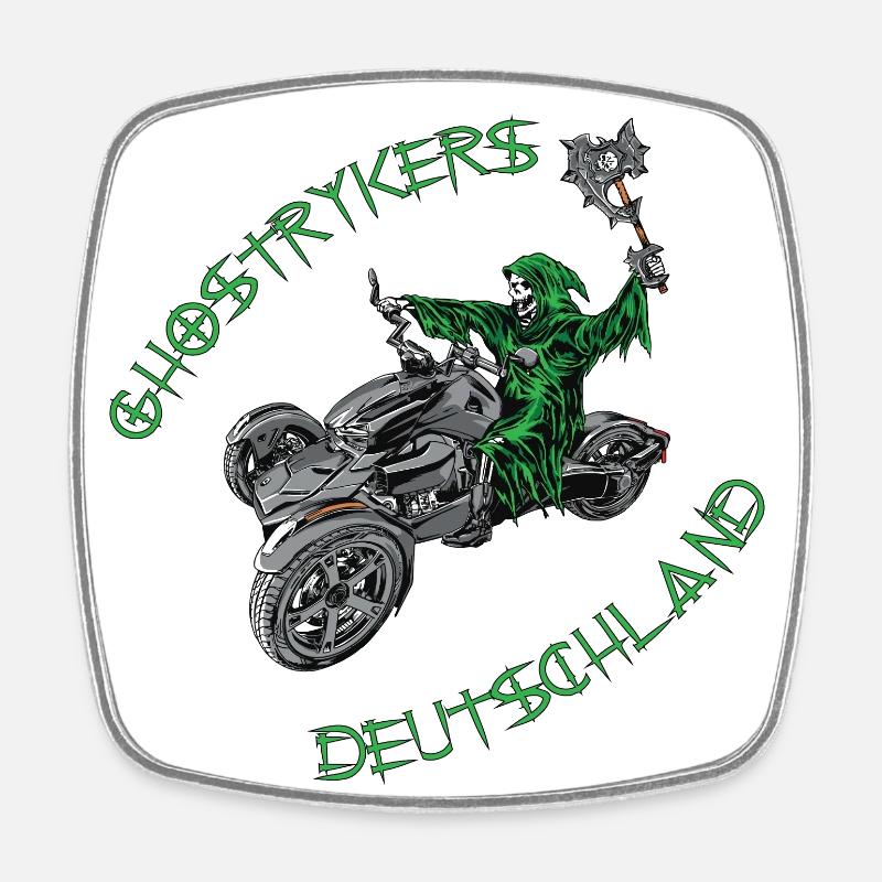 Ghostryker 2 Germany Green - Square fridge magnet - white