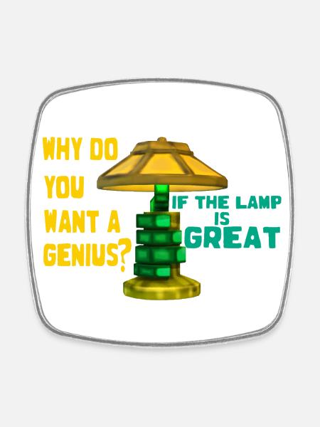 DIE LAMPE - Viereckiger Kühlschrankmagnet - Weiß