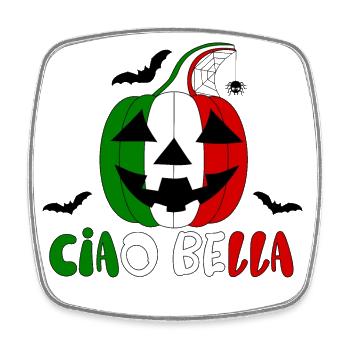 Helloween Italien ciao bella - Viereckiger Kühlschrankmagnet - Weiß - Vorne