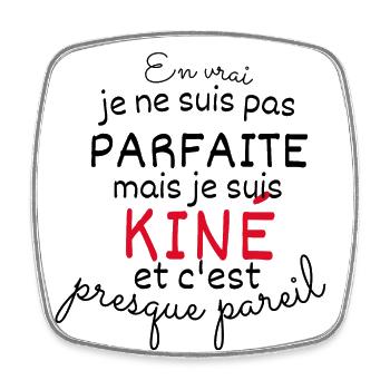 In Real Not Perfect But I Am a Physiotherapist - Square fridge magnet - white - Front