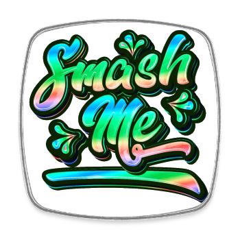 Smash Me | Jugendwort 2022 - Viereckiger Kühlschrankmagnet - Weiß - Vorne